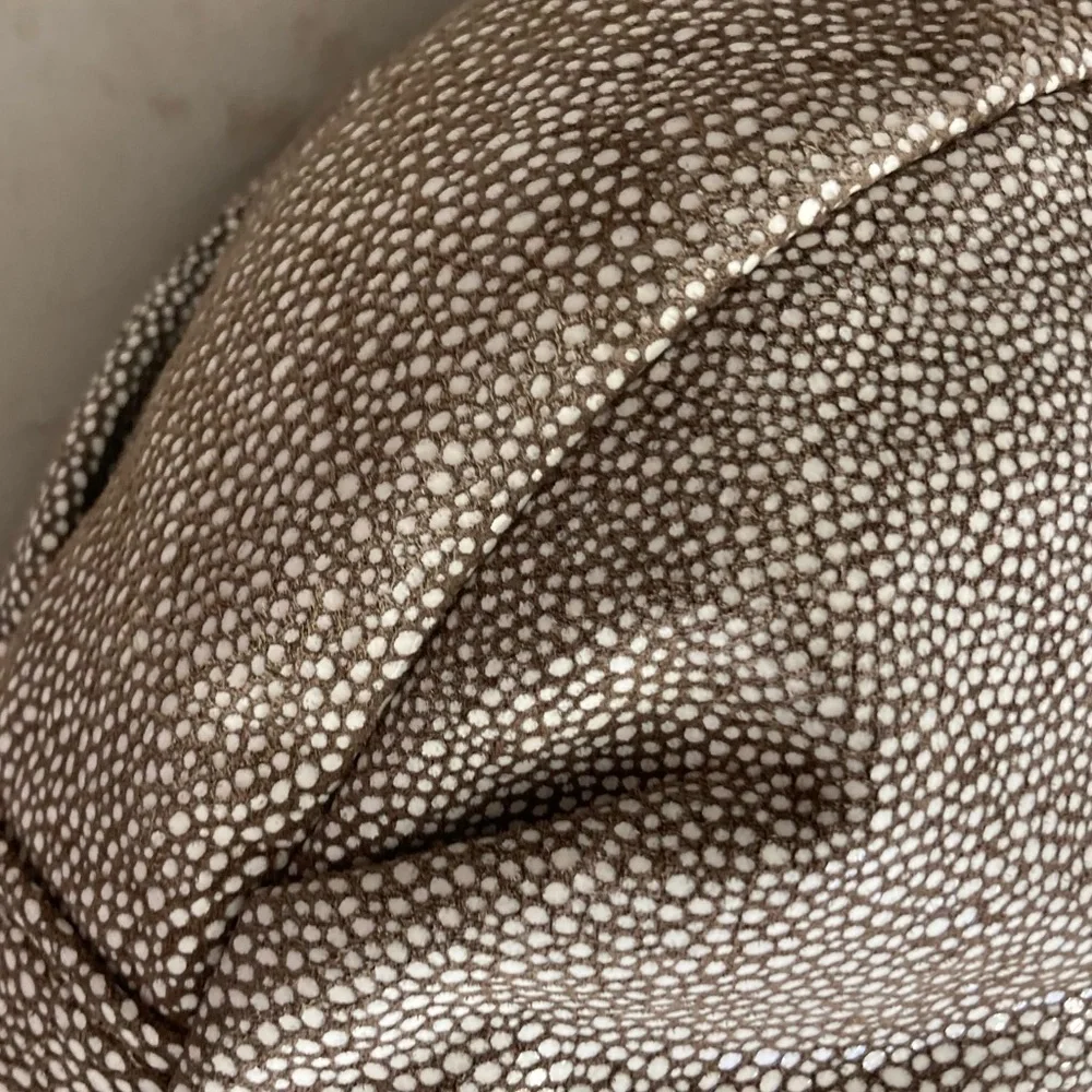 Hobo brown white textured embossed leather mini hobo bag